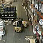 Forklift driver inches away from death