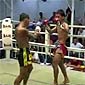 Muay Thai fight ends with nice kick KO