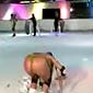 Trashy Brazilian Chicks In Thongs Ice Skating Game Show