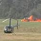 Helicopter Crashes And Explodes