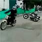Motorcycle Knocks the Skirt off Chick