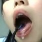 Sexy Asian Tongue Brushing