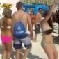 Drunk Chick Faceplants In The Sand