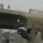 Egyptian Protesters Push Police Truck Off Overpass