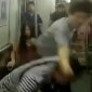China Men Throwing Down On The Subway