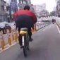 Drunk China Man On A Bike