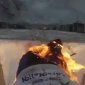 Flaming Russian Takes A Leap
