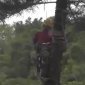 Tree Trimmer Eats Shit