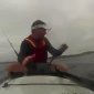 Great white gives fisherman a scare