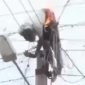 Burning Alive On A Power Line