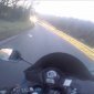 Sun Blinded Biker Crashes