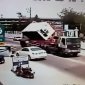 Truck Hits Lift Flipping Man In The Air