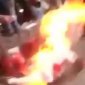 Angry Mob Sets Robber On Fire