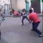 Woman With Balls Knife Fights A Man