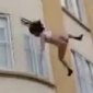 Half Naked Girl Jumps To Safety