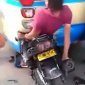 Moped Rider Embeds Himself Into A Bus