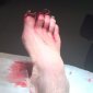 Foot Gets Caught In Lawnmower