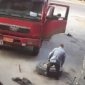 Tire Blows Up Flips A Man