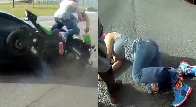 VICIOUS CRASH LITERALLY RIPS GIRLFRIEND'S FOOT OFF