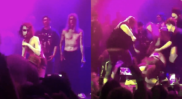RAPPERS CALL FAN ON STAGE, THEN BEAT HIS ASS