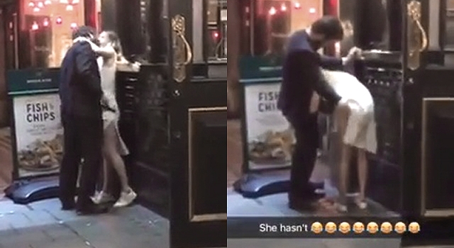 NOTHING SAYS 'CLASSY' LIKE GETTING FINGERBANGED OUTSIDE A BAR