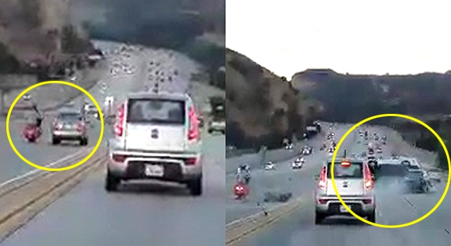 ROAD RAGING JACKASS CAUSES A MASSIVE ACCIDENT