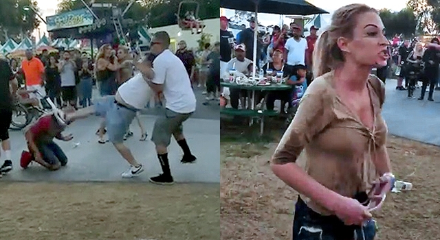 ONLY THE TRASHIEST FIGHTS HAPPEN AT THE COUNTY FAIR (NOSE BREAK)