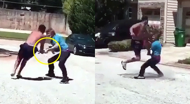 IDIOT PULLS OUT MACHINE GUN DURING FIGHT, STILL LOSES