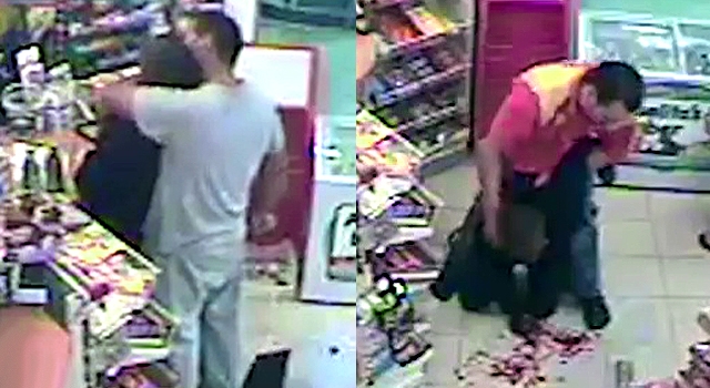 JUSTICE SERVED: ARMED ROBBER ANNIHILATED BY LOCAL HERO