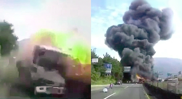 BRAKELESS TANKER TRUCK ANNIHILATES EVERYTHING IN IT'S PATH