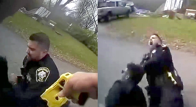 LMAO: COP SOMEHOW MANAGES TO TAZE HIS OWN PARNTER
