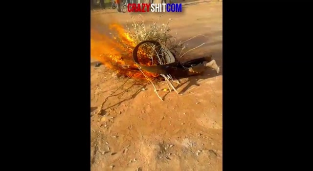 House invader burned alive