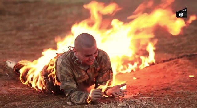ISIS BURNS TWO TURKISH SOLDIERS ALIVE