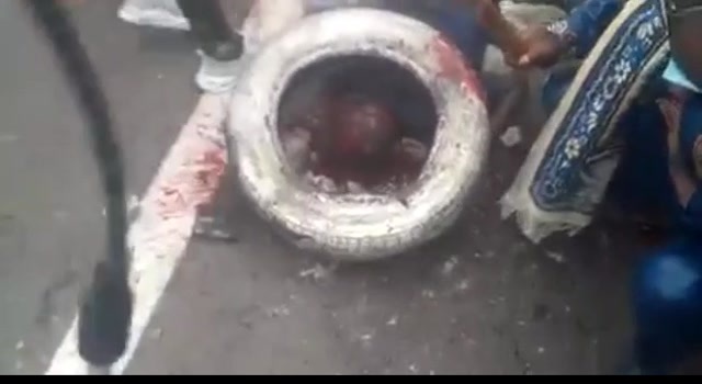 brutal , man lynched by angry mob