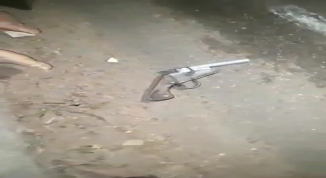bleeding rustic man with gun