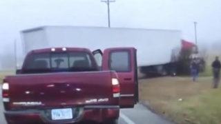Cop Run Over by 18 Wheeler