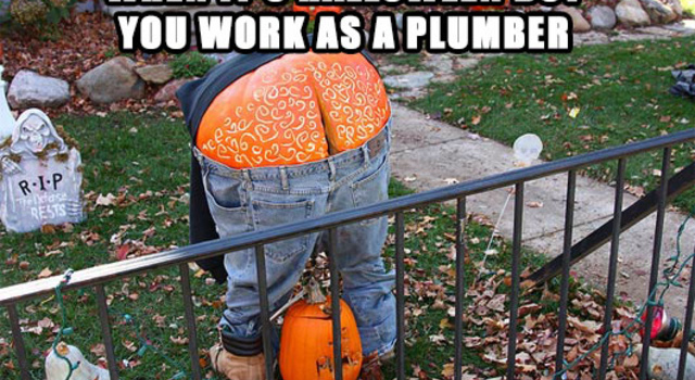 working as a plumber