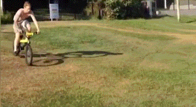 Bicycle trick went wrong