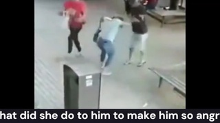 Man Beats Woman; Then, Crowd Beats Man!
