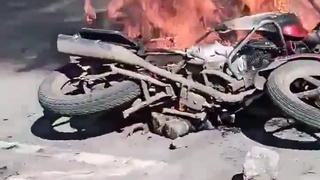 Thief stoned to death and set ablaze