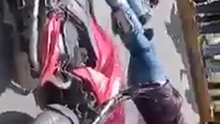 thieves shot by police in a pool of blood