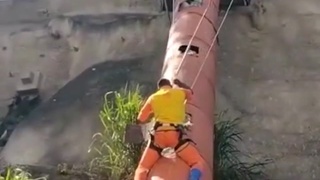 WORKER ZAPPED BY LIVE WIRE