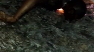 victim burning after accident