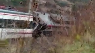 Mudslide Takes Out A Train!
