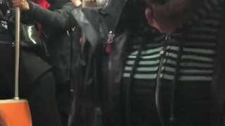 Racial Fight On Train!