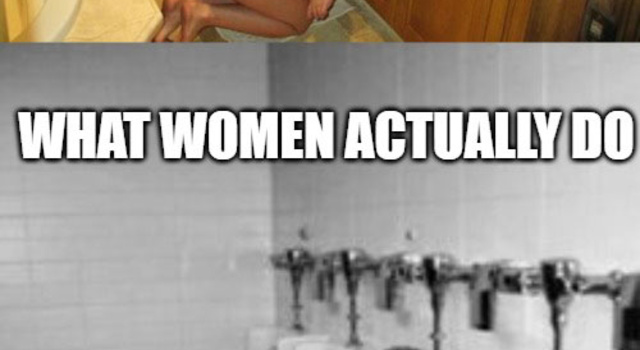 women in bathrooms