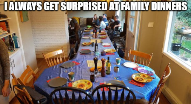 family dinner surprise