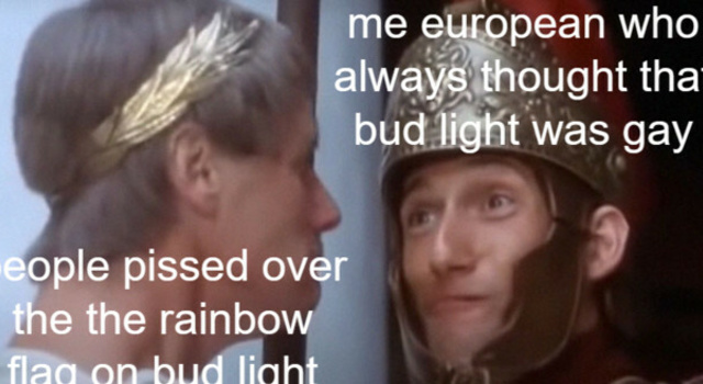 people pissed over the the rainbow flag on bud light