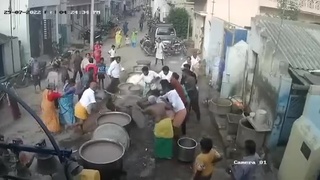 Person falls in a boiling pot of water [ No audio ]