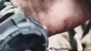 Direct hit on Ukrainian trench